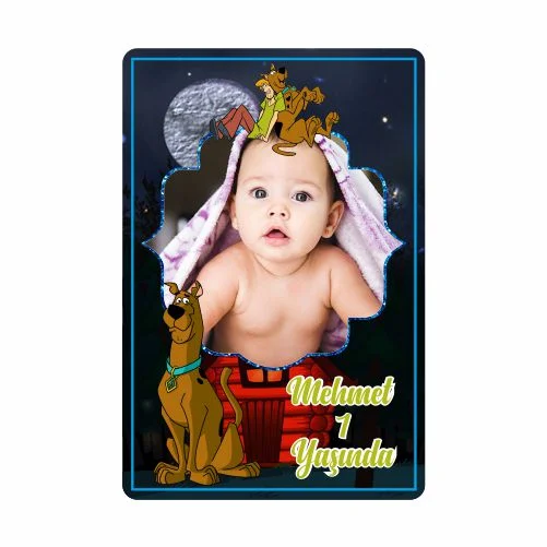 Scooby Doo Temalı Doğum Günü Magneti